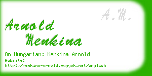 arnold menkina business card